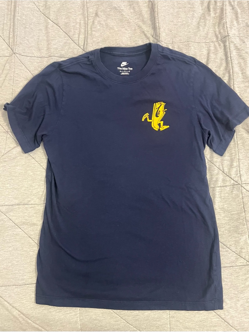 Nike Navy Short-Sleeve Tee with Yellow Graphic